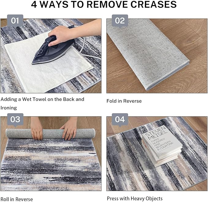 Lansny Modern Abstract Runner Rug 2.6x14 - Image 4