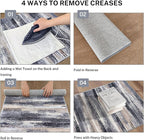 Lansny Modern Abstract 5x7 Machine Washable Area Rug Non-Slip Soft Bedroom - Image 4
