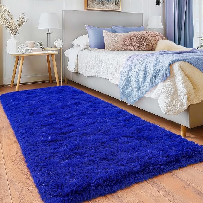 Runner Rugs for Bedroom, 2x6 Fluffy Throw Area Rug Non Slip for Bedside Dorm - Image 3