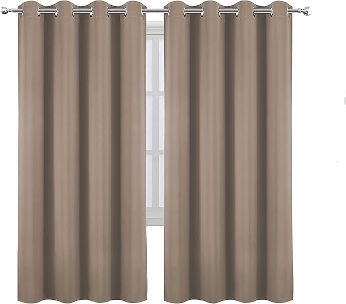LEMOMO Cappuccino Thermal Blackout Curtains/52 x 72 Inch/Set of 2 Panels Room - Image 2