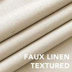 H.VERSAILTEX Curtains for Bedroom Black Out Thermal Insulated Linen Textured - Image 4