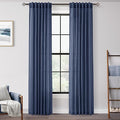 Navy Blue Curtains 84 inch Length by Jolilight