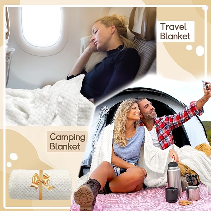4 Pack Fleece Throw Blankets 50x60 Inches - Image 5