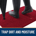 OLANLY Dog Door Mat for Muddy Paws 47x32, Absorbs Moisture and Dirt, Absorbent - Image 2