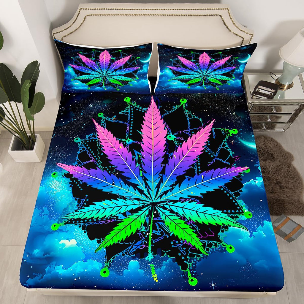 Erosebridal Dragon Bedding Set Nebula Fitted Sheet Queen Size Mysterious