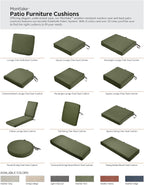 Classic Accessories Montlake Water-Resistant 21 x 22 x 4 Inch Outdoor Back Cushion Slip Cover, Patio Furniture Cushion Cover, Heather Fern Green, Patio Furniture Cushion Covers