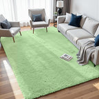 8x10 Area Rugs for Living Room Rug: Soft Fluffy Shag Mint Green Rugs for Bedroom - Image 9
