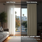 Deconovo Blackout Curtains, Thermal Insulated, W38 x L84 2 Panels, Back Tab - Image 3