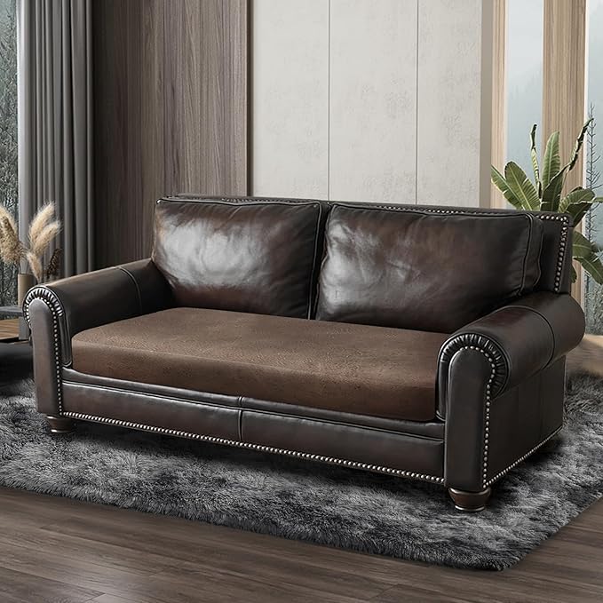Leather Look Couch Cushion Covers Sofa Seat Slipcovers Sets Couches Furniture - Image 8