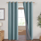 NICETOWN 100% Absolutely Blackout Linen Curtains - Image 2