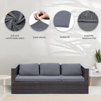 8Pcs Stretch Patio Cushion Covers, Outdoor Couch Covers Replacement, Outdoor - Image 3