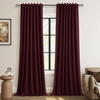Guken 100% Blackout Curtains 120 Inch Length 2 Panels Set by Guken