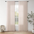 Nanspring Natural White Linen Curtains 84 Inch Length by Nanspring
