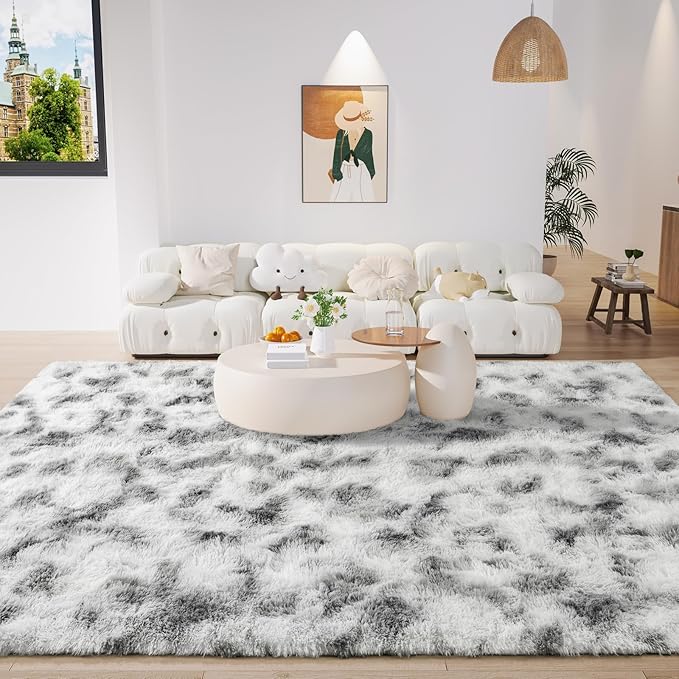 LOCHAS Ultra Soft Indoor Modern Area Rugs 8 x10, Fluffy Living Room Carpets - Image 2