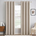MIULEE 100% Blackout Linen Textured Curtains by MIULEE