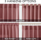 Canyon Rose Linen 112 Inch Curtains - Image 2