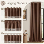 Guken 100% Blackout Curtains 72 Inch Length 2 Panels Set - Image 6