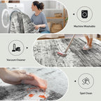 8x10 Area Rugs Washable Rug: Large Modern Abstract Living Room Rug Soft - Image 4