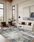 Latte&Fog 6x9 Area Rugs for Living Room Bedroom, Boho Non Slip Low Pile Carpet - Image 5