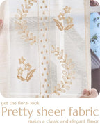 jinchan Belrose Linen Sheer Curtains - Image 3