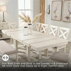 Signature Design by Ashley Farmhouse Extendable Dining Table, Seats 8