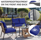 14Pcs Outdoor Cushion Covers, Patio Cushion Covers, Stretch Elastic Slipcovers - Image 4