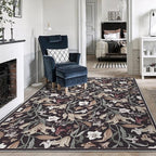 Area Rug 8x10 Vintage Rug Traditional Mat, Non Slip Indoor Boho Area Rug Carpet - Image 2