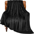 BEDELITE Fleece Blanket Black Throw Blankets by BEDELITE
