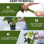 Anthurium Artificial Flowers with Pots, 2 Pack Fake Flowers Potted Faux Outdoor Plants, UV Resistant Realistic Faux Tropical Greenery for Planters Inside Porch Patio Yard (White, 21.6")