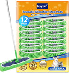 KEEPOW 12PCS Mop Pads Replacement Compatible with Swiffer XL Mop Pads