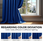 Deconovo Blackout Curtains, Thermal Insulated, W52 x L72 2 Panels, Back Tab - Image 6