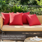 MIULEE Pack of 4 Decorative Solid Waterproof Throw Pillow Covers Linen Garden - Image 3