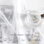 NICETOWN White Sheer 30 inch Curtains - Image 4