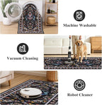 HEBE Washable Hallway Runner Rug 2'x 6' Non Slip Kitchen Rugs Runner, Low Pile - Image 5