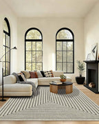 Latte&Fog 8x10 Area Rugs for Living Room, Large Beige Modern Abstract Washable by LatteFog
