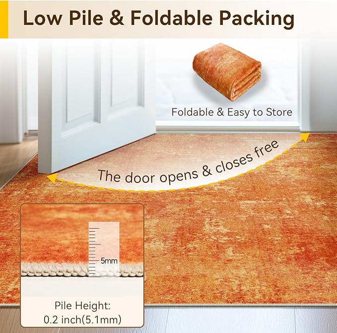 Washable Area Rugs 5'x7' Non-Slip Modern Abstract Soft - Image 7