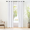 NICETOWN White Blackout Curtains W52 x L84 2 Panels, Grommet Full Blackout by NICETOWN