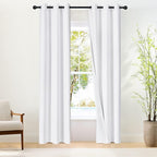 NICETOWN White Blackout Curtains W52 x L84 2 Panels, Grommet Full Blackout by NICETOWN