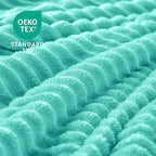 BEDELITE Fleece Blanket Twin Size – 3D Ribbed Jacquard Soft and Warm Decorative - Image 3
