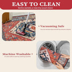 SERISSA 10x14 Area Rugs for Living Room, Large Washable Non-Slip Boho Rug - Image 3