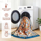 MSGKV Boho Throw Blanket 50"x60" Couch Floral 100% Cotton Blanket Spring - Image 7