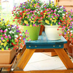 AGIRL Artificial Flowers Outdoor UV Resistant Fake Plant Garden Patio Decor