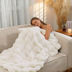 HANDONTIME White Armchair Slipcovers Dog Couch Cover Rabbit Plush Armchair - Image 5