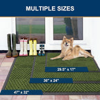 Smiry Front Door Mat Outside Entrance, Heavy Duty Sturdy Natural Rubber Doormat - Image 2