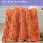 Bigacogo Chunky Knit Throw Blanket - Image 4