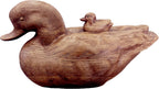 Hymmah Wooden Texture Duck Home Decor Statue Rustic Home Decorations for Living Room, Boho Sculpture Resin Animal Collectible Figurines for Indoor Decor