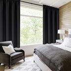 DWCN Black Short Blackout Curtains - Image 2