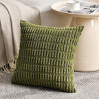 Fancy Homi 4 Packs Boho Moss Green Decorative Throw Pillow Covers 18x18 Inch - Image 2