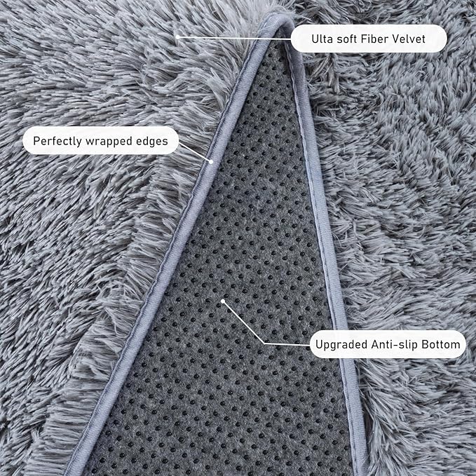 Rugs for Living Room 5x7, Soft Shaggy Modern Shag Area Rug for Bedroom - Image 5