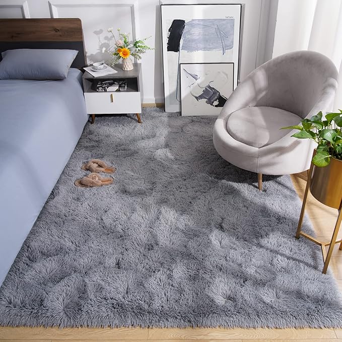 Amearea Shag Fluffy Area Rug for Bedroom Girls Living Room, Extra Soft and - Image 3